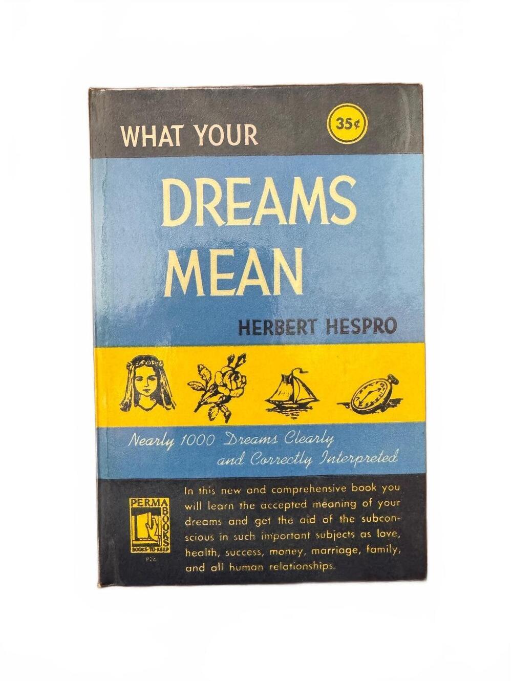 What Your Dreams Mean by Herbert Hespro - 1949 First Edition Vintage Book